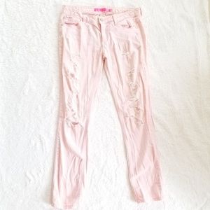 Light Pink  Ripped Jeans
